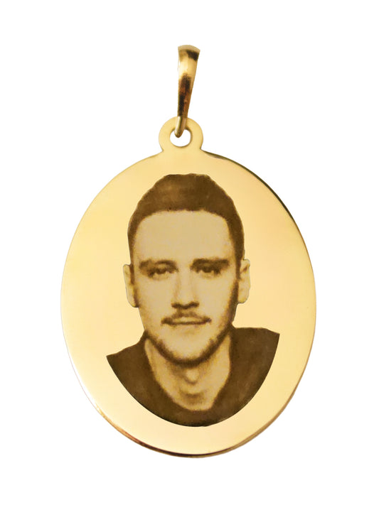 Custom Oval Photo Pendant - Small