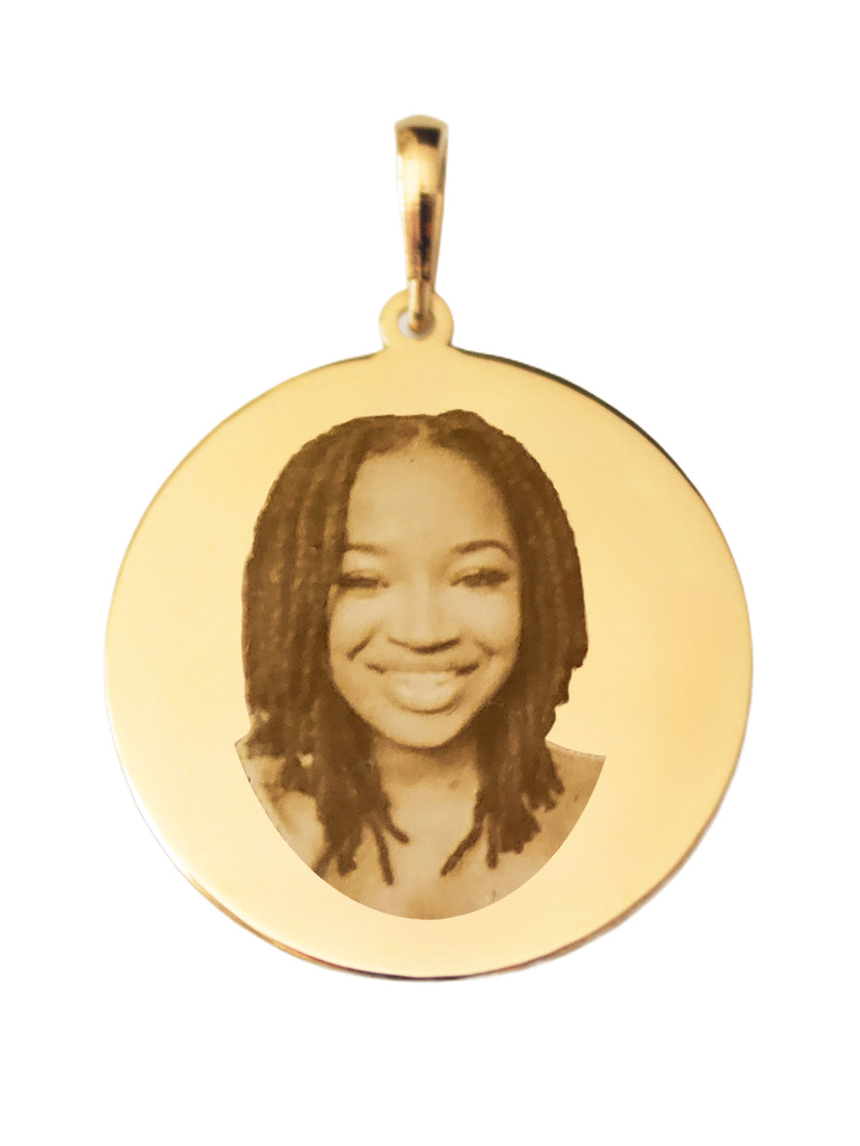Custom Circle Photo Pendant - Small