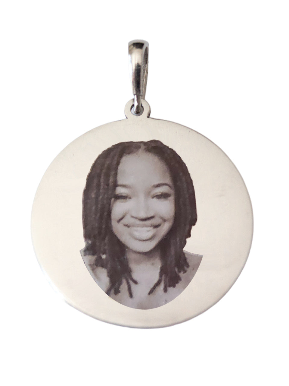 Custom Circle Photo Pendant - Small