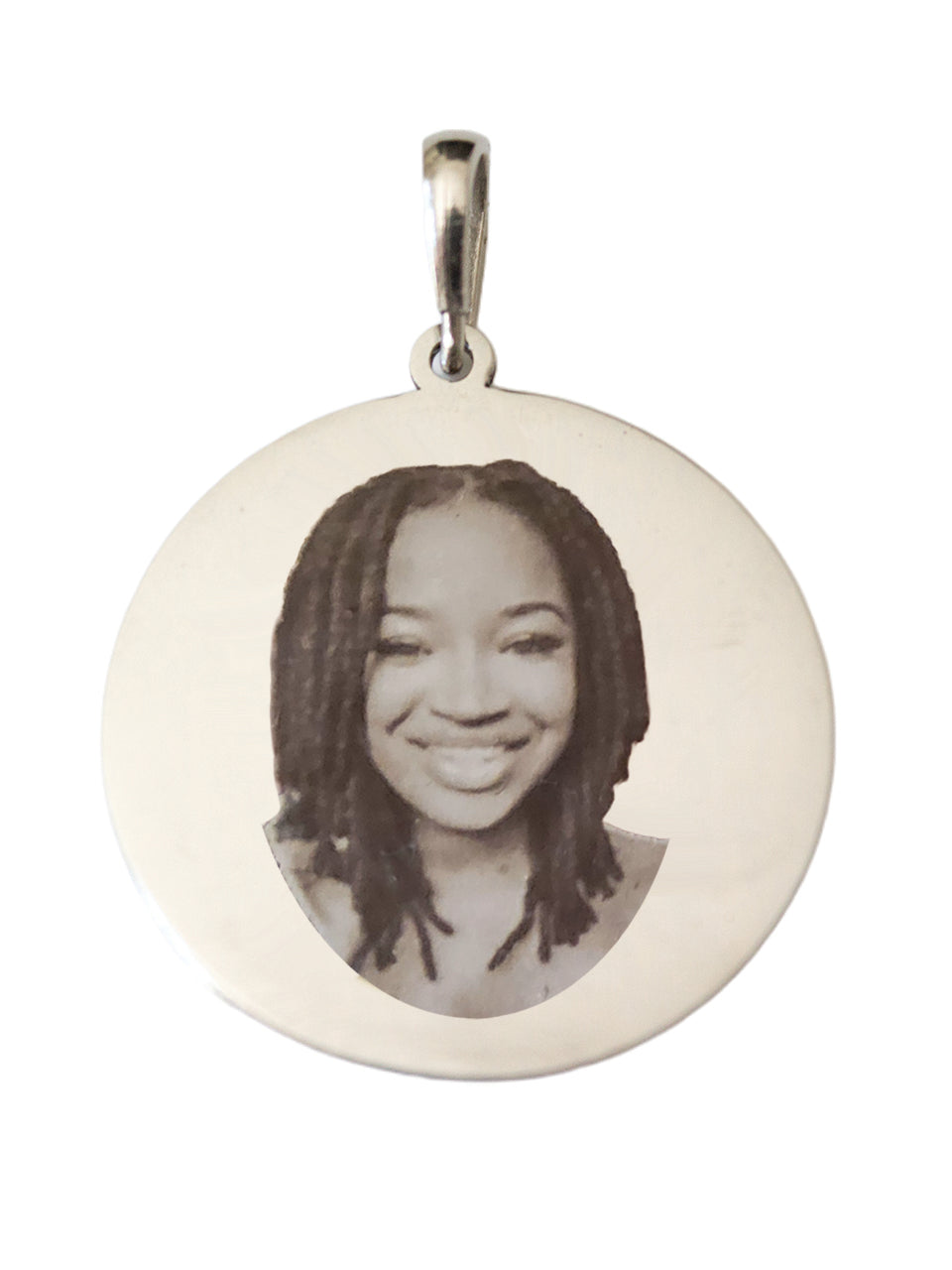 Custom Circle Photo Pendant - Small